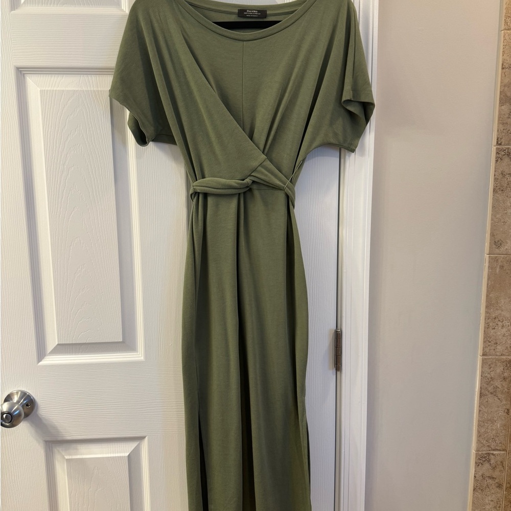 Bershka Sage Green Dress